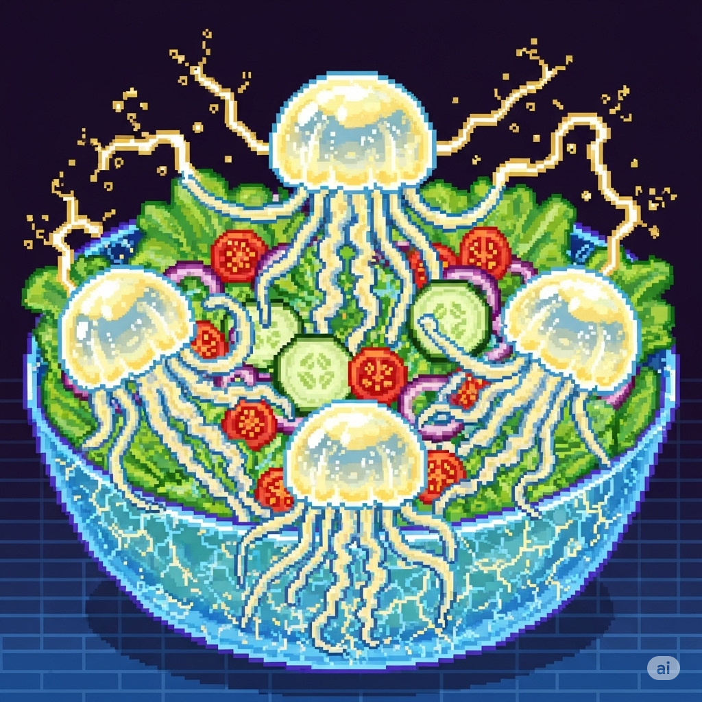 イナズマクラゲのサラダ