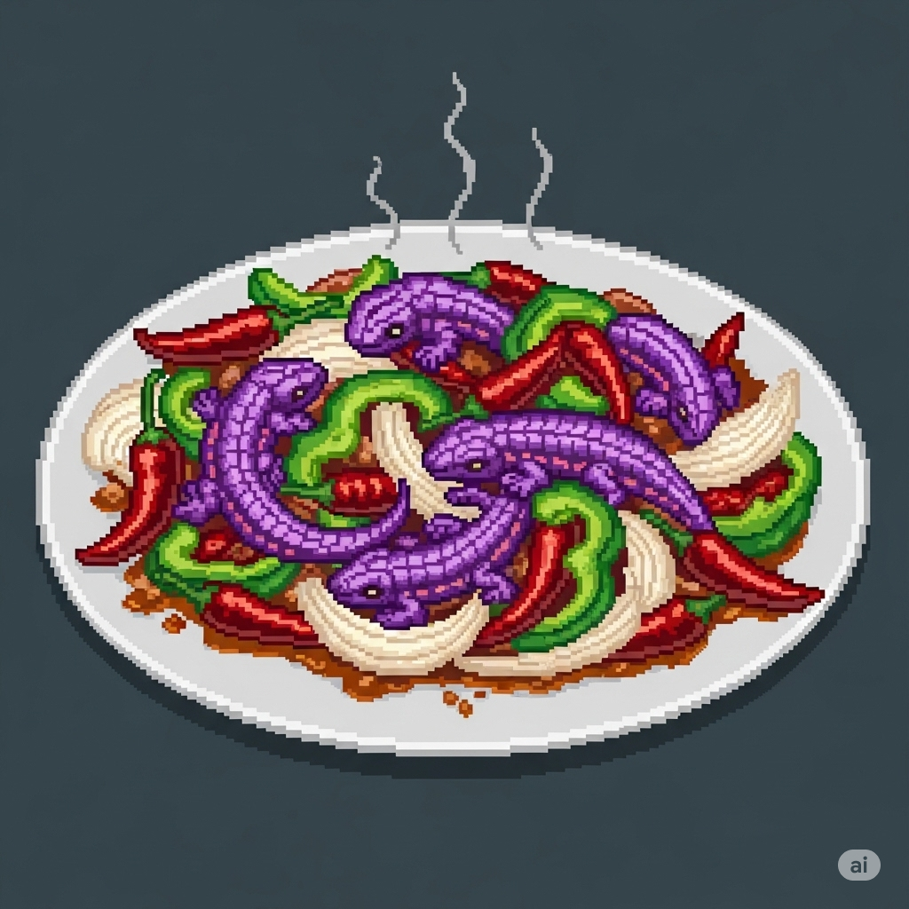 ポイズンリザードのドラゴンチリ炒め